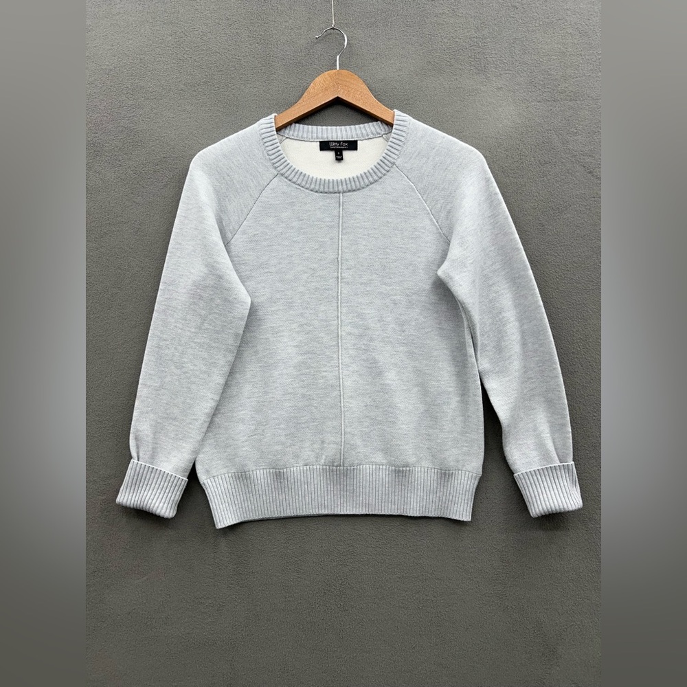Witty Fox Women’s Small Crew Neck Soft Ice Blue Sweater Pullover